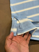 CAMISETA LISTRADA BROOKS PIMA - AZUL BEBE