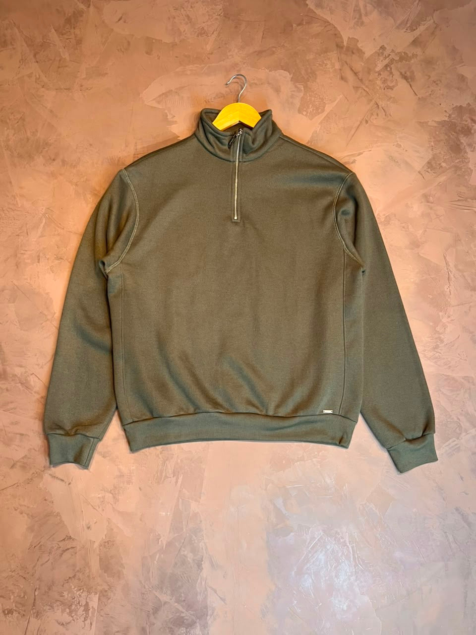 BLUSA MEIO ZIPER - VERDE MILITAR