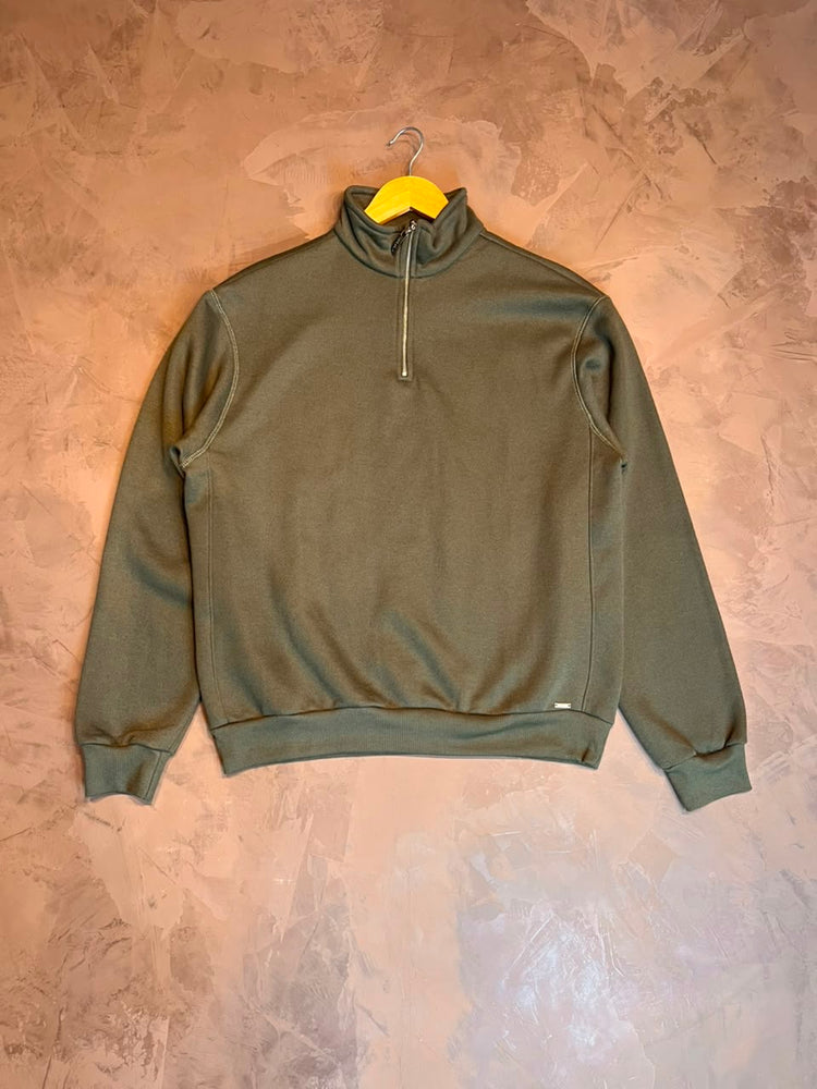 BLUSA MEIO ZIPER - VERDE MILITAR