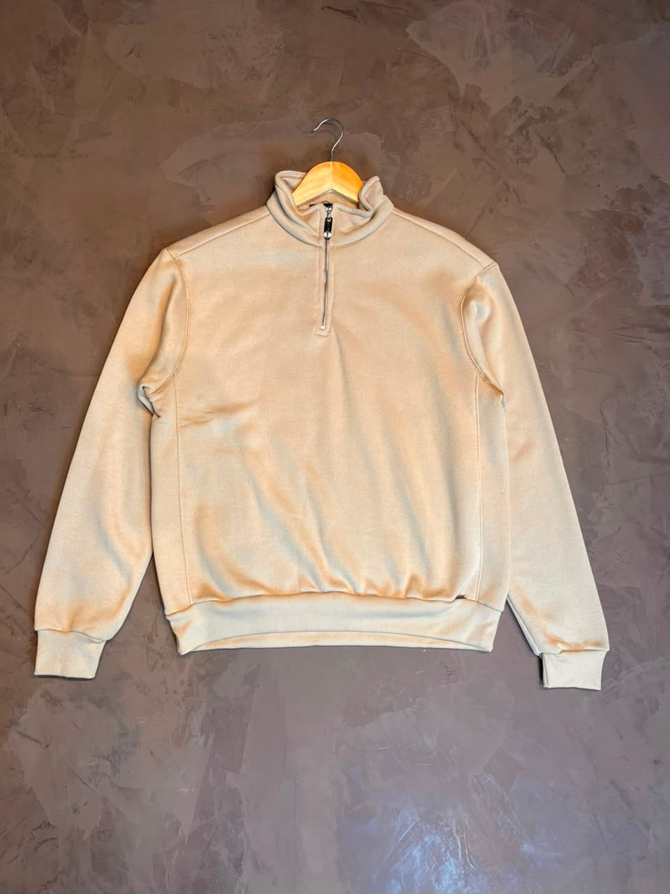 BLUSA MEIO ZIPER - BEGE