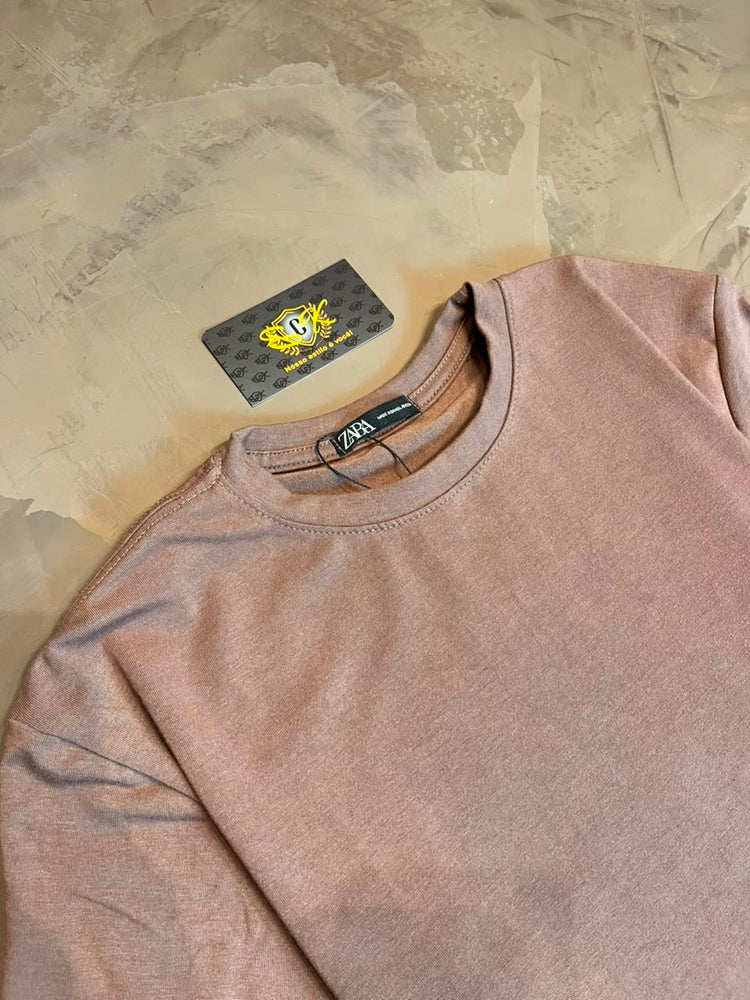 Camiseta Lisa - MARROM ESCURO