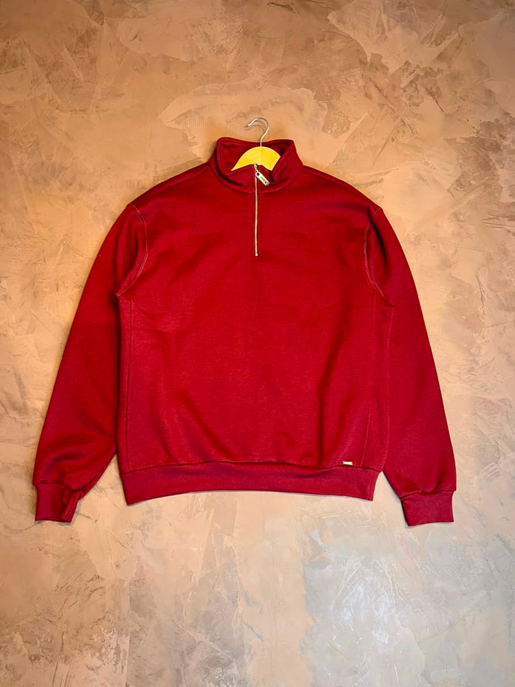BLUSA MEIO ZIPER - VINHO