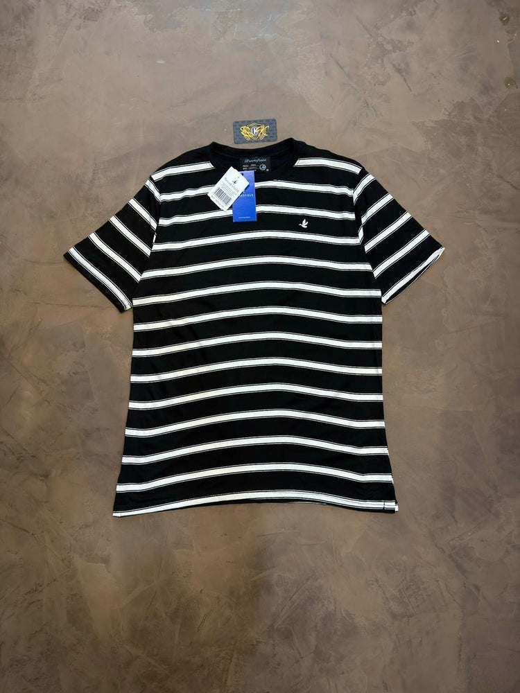 CAMISETA LISTRADA BROOKS PIMA - PRETO