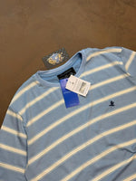 CAMISETA LISTRADA BROOKS PIMA - AZUL BEBE