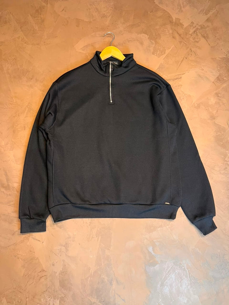 BLUSA MEIO ZIPER - PRETA