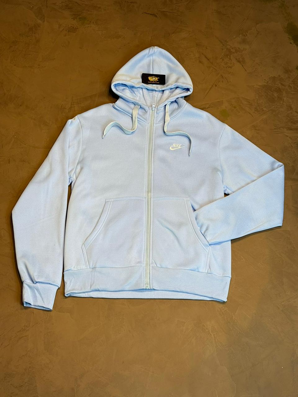 JAQUETA C/ ZÍPER NK CLUB - AZUL BEBE