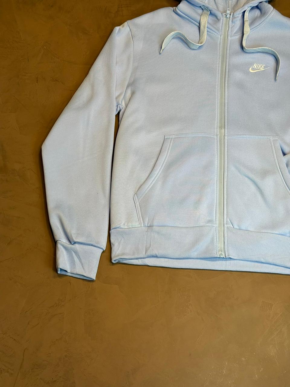 JAQUETA C/ ZÍPER NK CLUB - AZUL BEBE