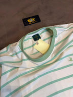 CAMISETA LISTRADA BROOKS - VERDE E BRANCO
