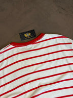 CAMISETA LISTRADA BROOKS - VERMELHO E BRANCO