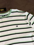 CAMISETA LISTRADA BROOKS - VERDE ESCURO E BRANCO