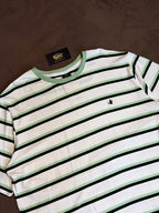 CAMISETA LISTRADA BROOKS - VERDE ESCURO E BRANCO