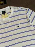 CAMISETA LISTRADA BROOKS - ROXO E BRANCO