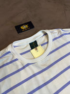 CAMISETA LISTRADA BROOKS - ROXO E BRANCO