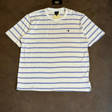 CAMISETA LISTRADA BROOKS - ROXO E BRANCO