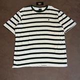 CAMISETA LISTRADA BROOKS - VERDE MILITAR E BRANCO