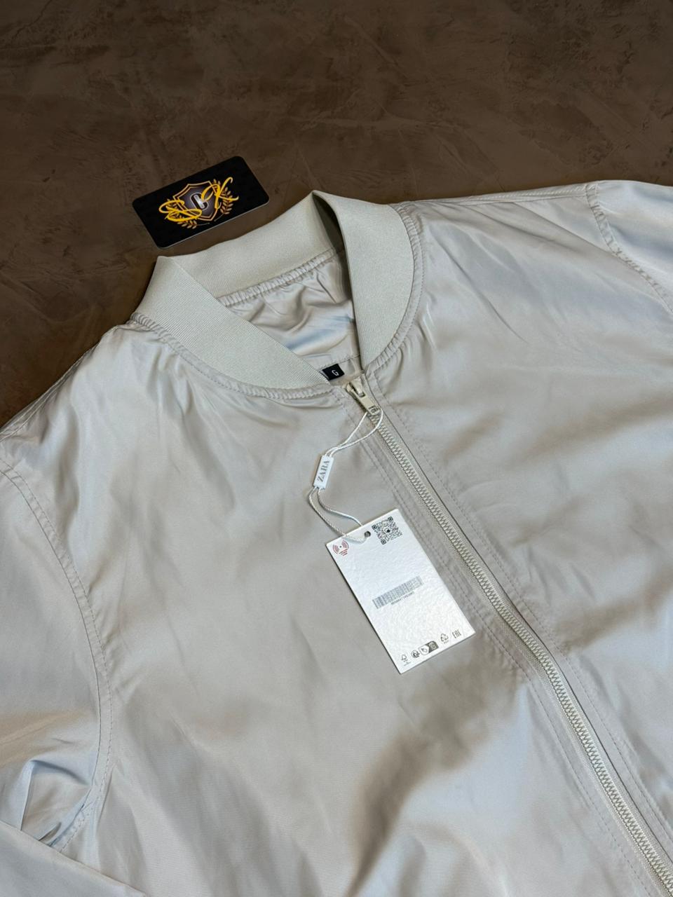 JAQUETA C/ ZÍPER ACOLCHOADA ZAR4 - BRANCO OFF WHITE