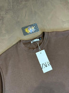 CAMISETA LISA ZAR4 - MARROM ESCURO