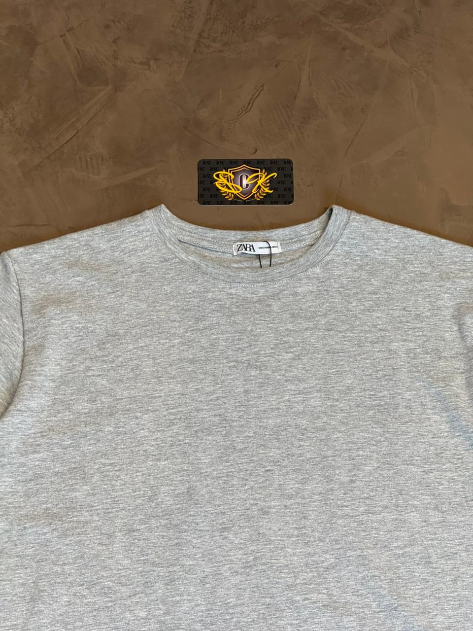 CAMISETA ZAR4 LISA - CINZA CLARO