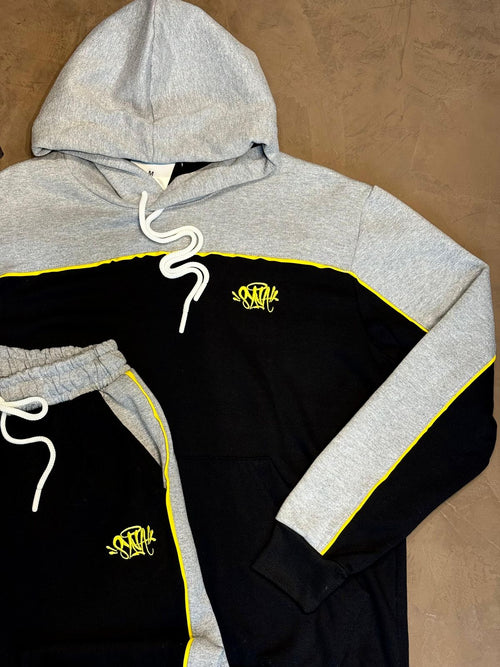 CONJUNTO MOLETOM $YNA - CINZA E PRETO