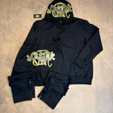 CONJUNTO MOLETOM $YNA - PRETO E AMARELO