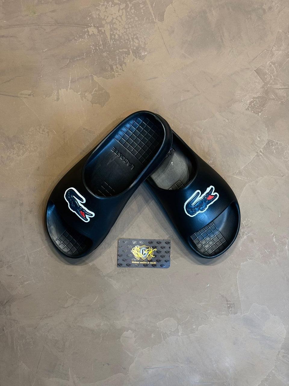 CHINELO SLIDER LCST BIG CROC - PRETO