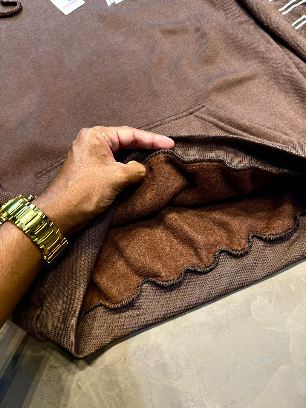 MOLETOM CANGURU PM - MARROM