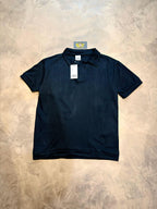 CAMISETA POLO MALHA TRANÇADA ITALIANA - PRETO