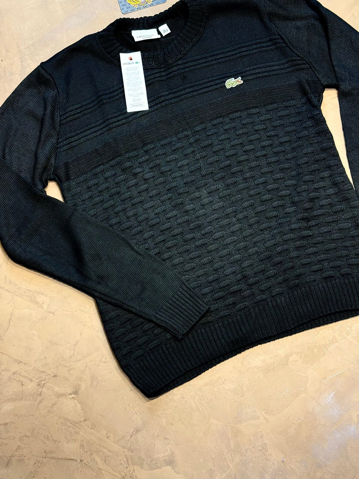 SUETÉR TRICOT MANGA LONGA LCST - PRETO