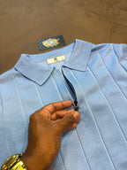 POLO MANGA LONGA C/ZÍPER - AZUL BEBÊ