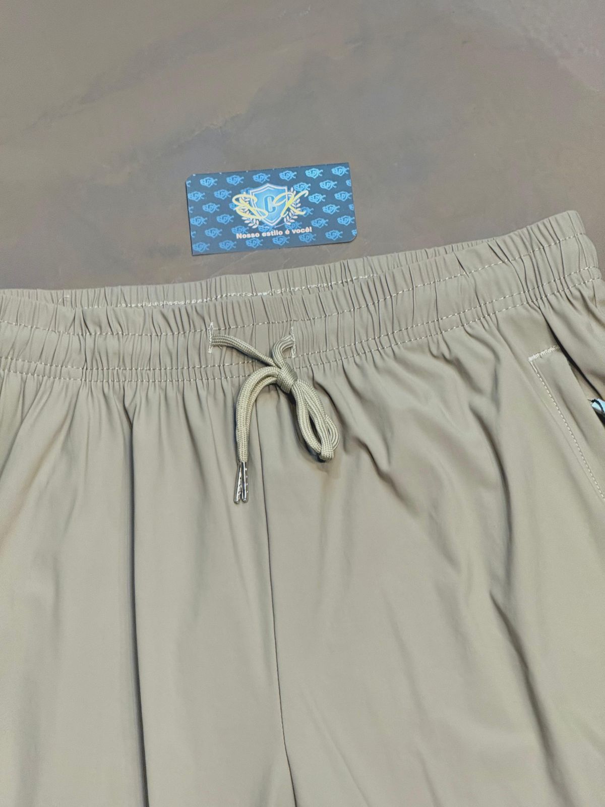 SHORTS "ATHLETICS" DRY FIT - BEGE