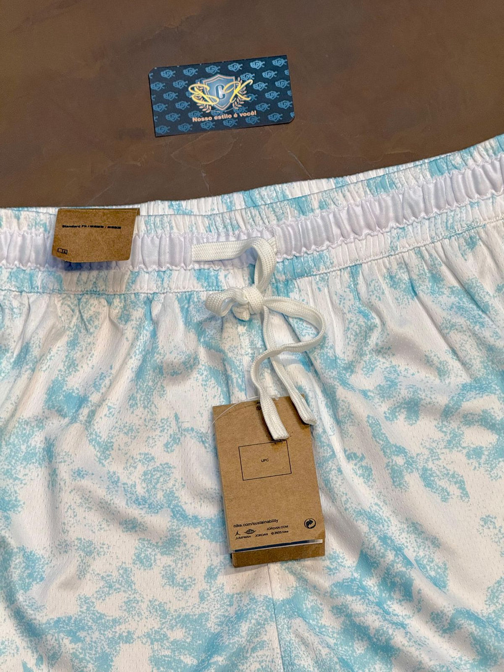 SHORTS JRDN DIAMOND - AZUL CLARO