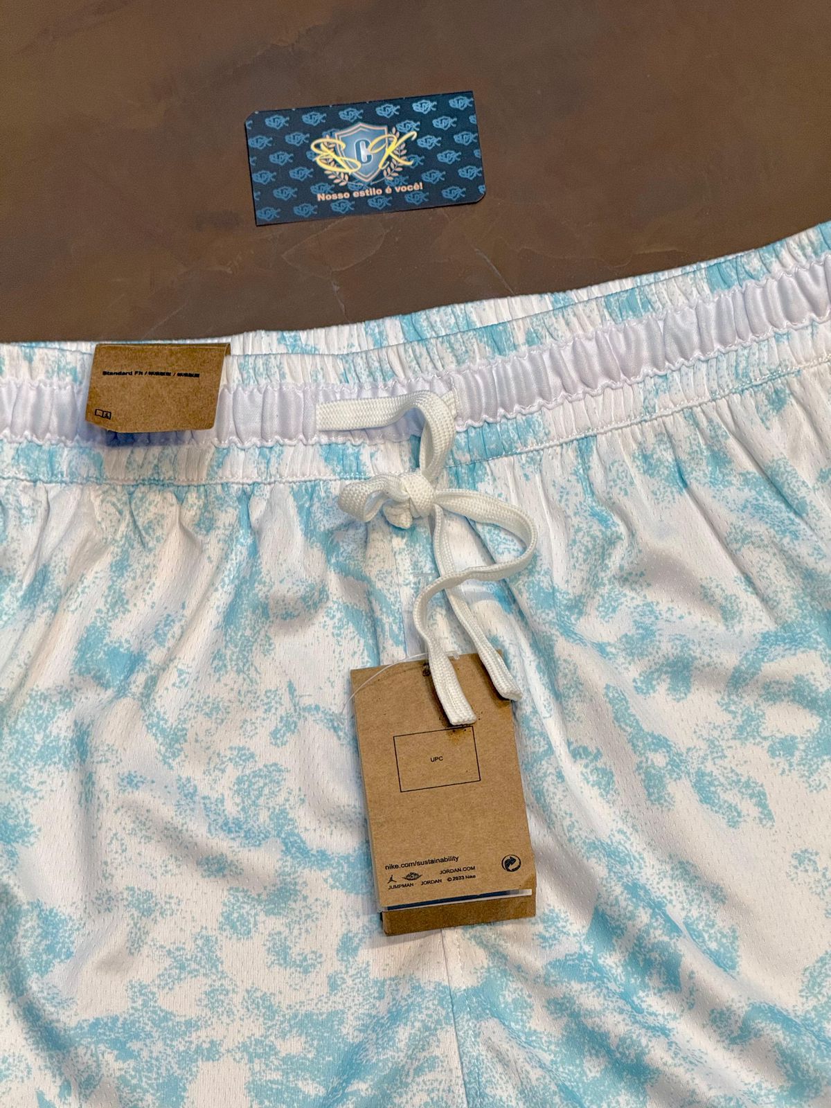 SHORTS JRDN DIAMOND - AZUL CLARO