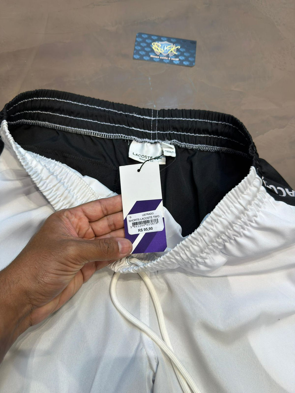 SHORTS LCST DUO - PRETO E BRANCO