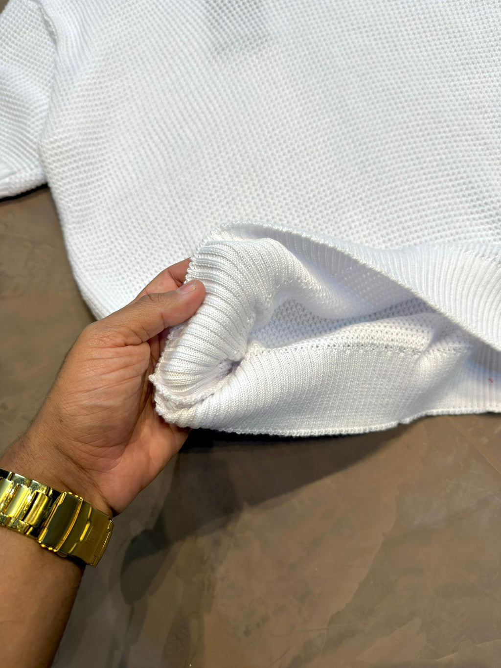 POLO TRICOT COSTURA ITALIANA - BRANCA