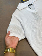 POLO TRICOT COSTURA ITALIANA - BRANCA