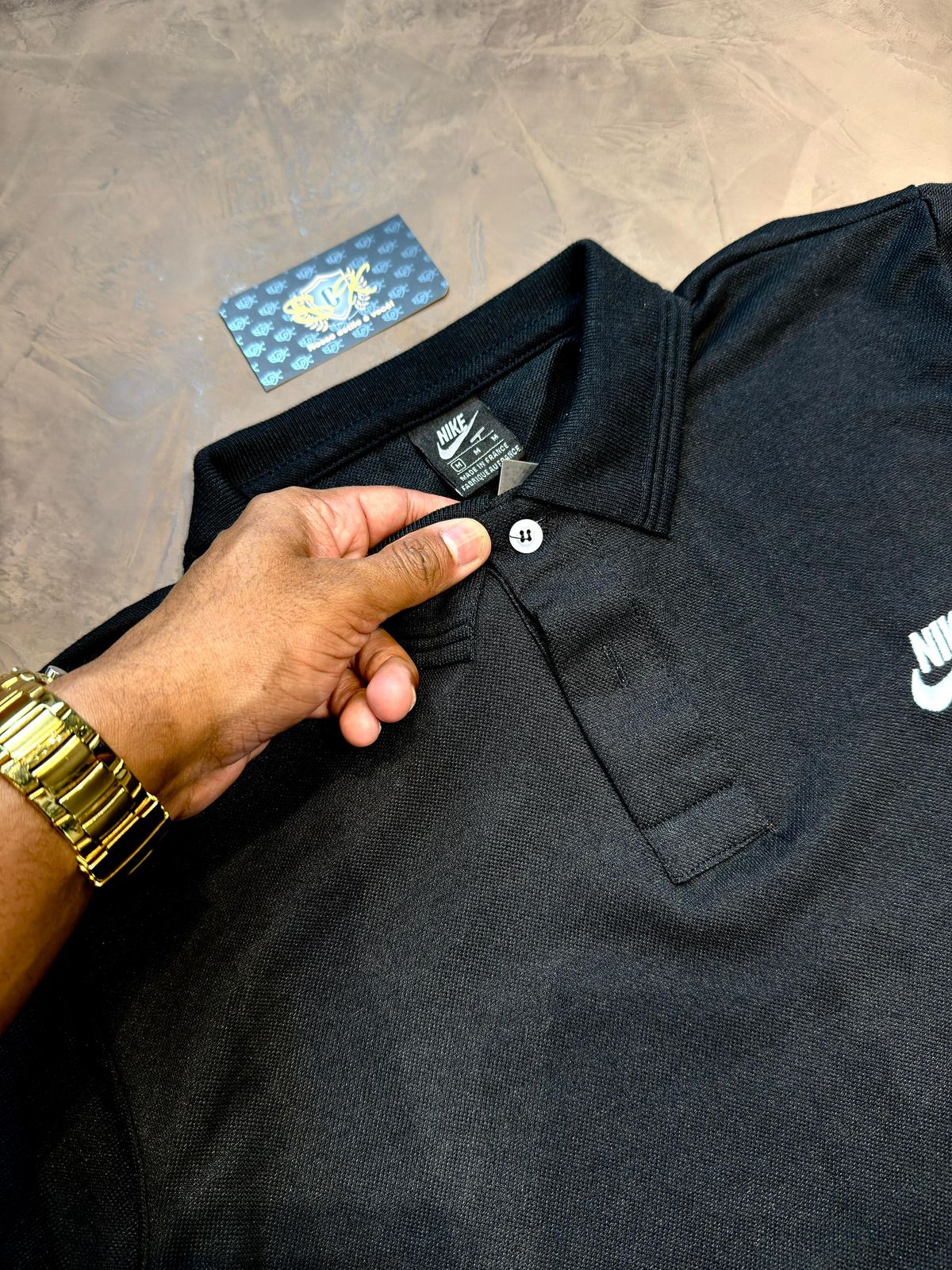 CAMISETA POLO NK SPORTSWEAR - PRETO