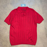 CAMISETA POLO CANELADA - VERMELHO