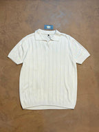 CAMISETA POLO CANELADA - CINZA