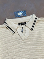 POLO TRICOT COSTURA ITALIANA - BEGE