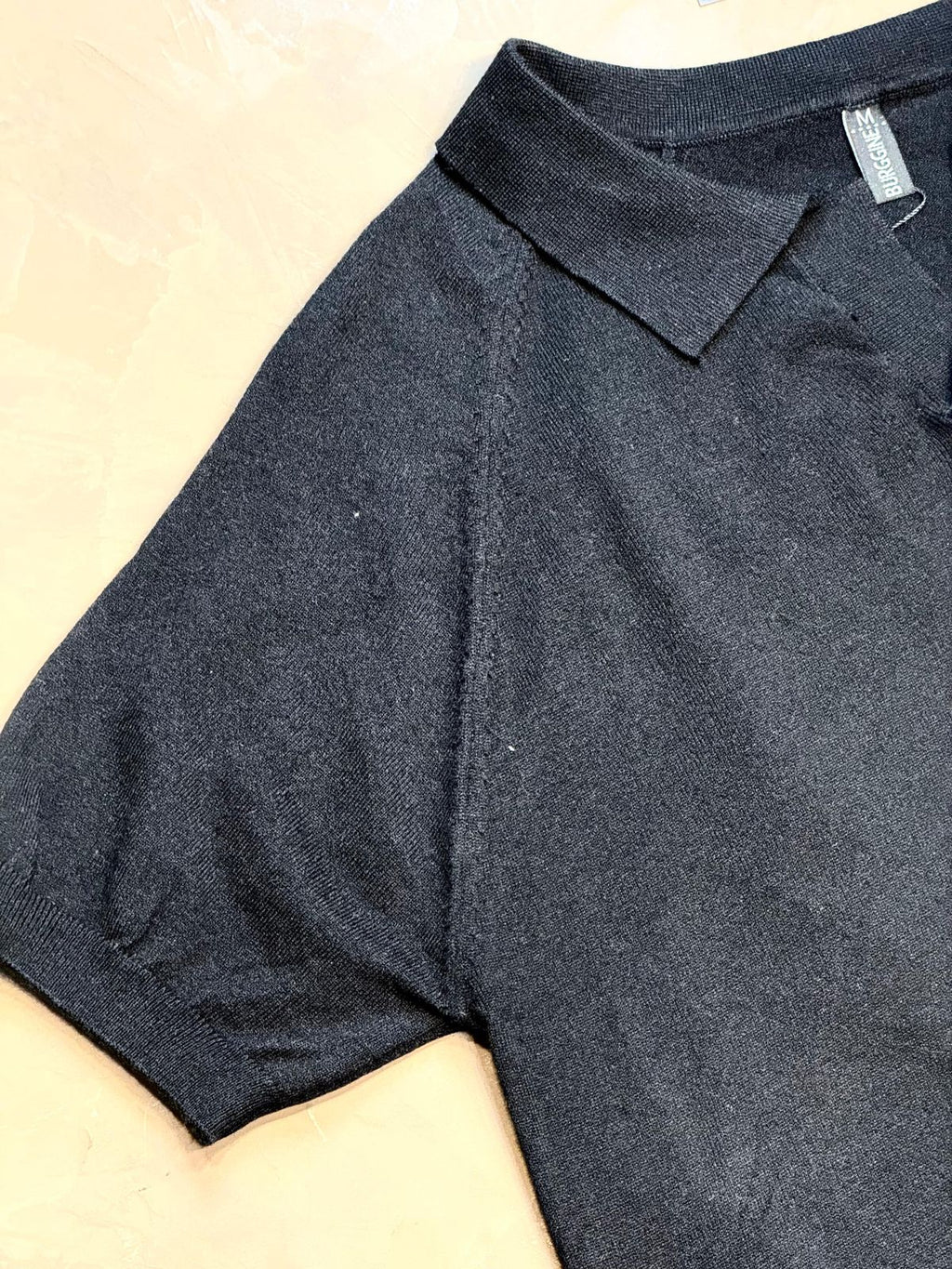 POLO TRICOT COSTURA ITALIANA - PRETA