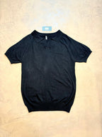 POLO TRICOT COSTURA ITALIANA - PRETA