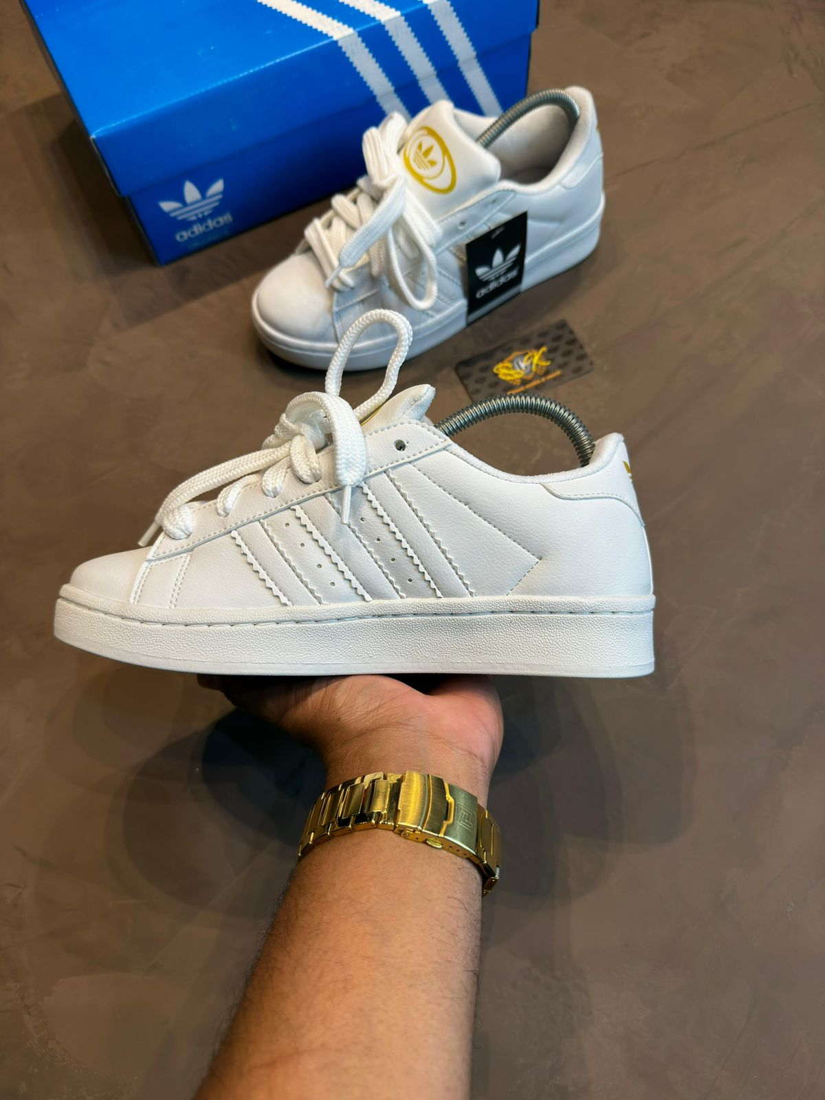 TÊNIS ADDS CAMPUS GOLD - BRANCO E DOURADO