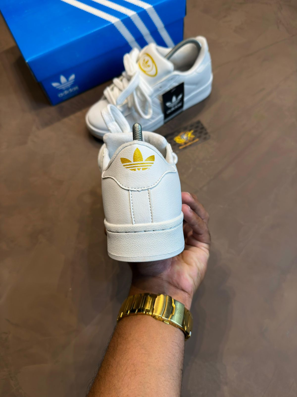 TÊNIS ADDS CAMPUS GOLD - BRANCO E DOURADO