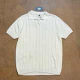 CAMISETA POLO CANELADA - AZUL SALINA